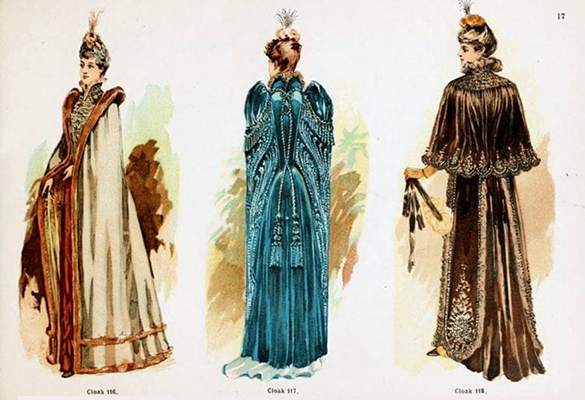 Victorian ladies fall and winter cloaks 1890s