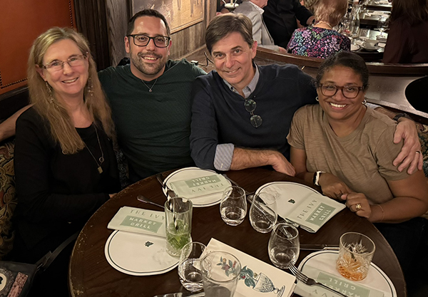 Joel Rudzinski, Craig Pospicil, and Lysna Marzani, from Theatrical Rights Worldwide Publishing